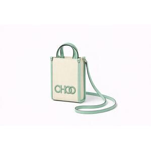 Jimmy choo canvas and leather crossbody bag